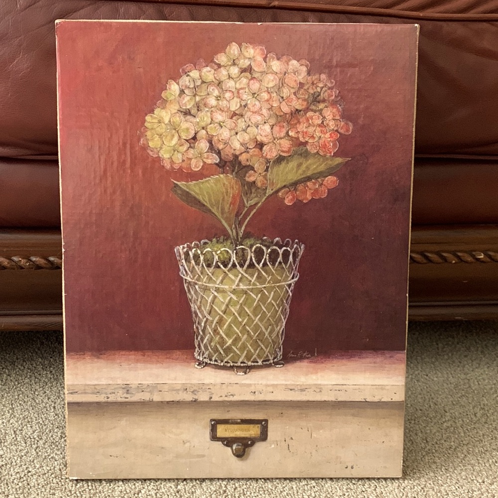 Hydrangea Study by Arnie Fisk 12" x 16" Gallery Wrapped Canvas Wall Art Print -